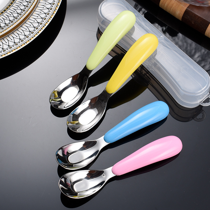 名瑞304不锈钢勺子高颜值调羹搅拌勺家用长柄喝汤吃饭勺宝宝汤匙详情3