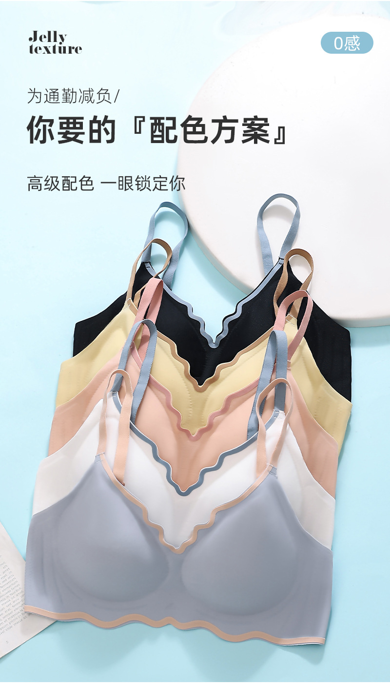 无痕内衣女小胸聚拢无钢圈果冻条软支撑吊带文胸跨境外贸批发详情5
