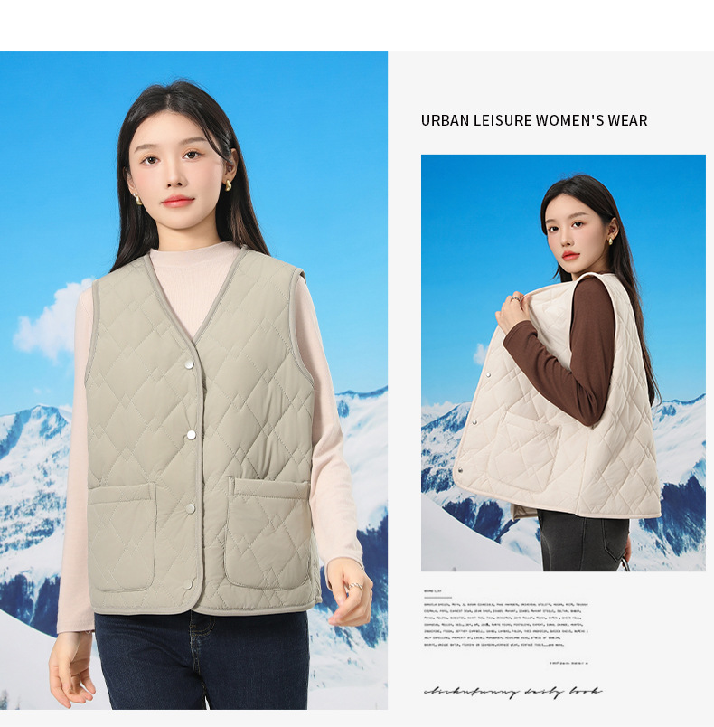 For autumn and winter, you can wear high-end close-fitting inner jackets for warmth. For outerwear, there are new couple woolen vests and thickened waistcoats for women pic 8