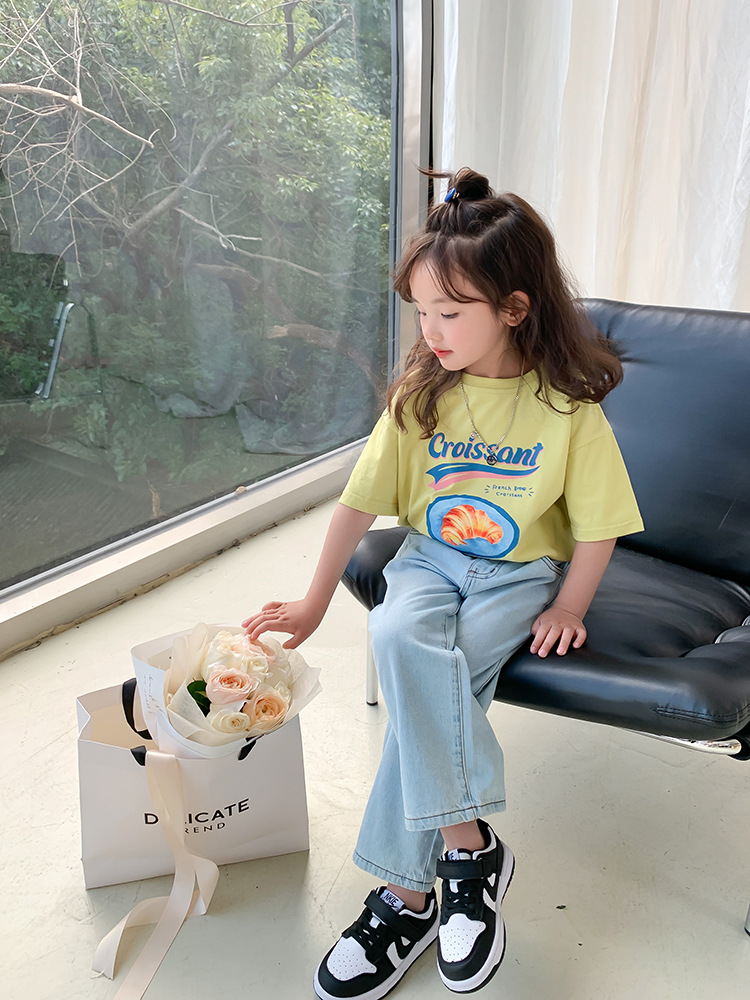 艾摩贝贝2023夏新款童装男女童宝宝可爱T恤儿童数码印花卡通短袖详情49