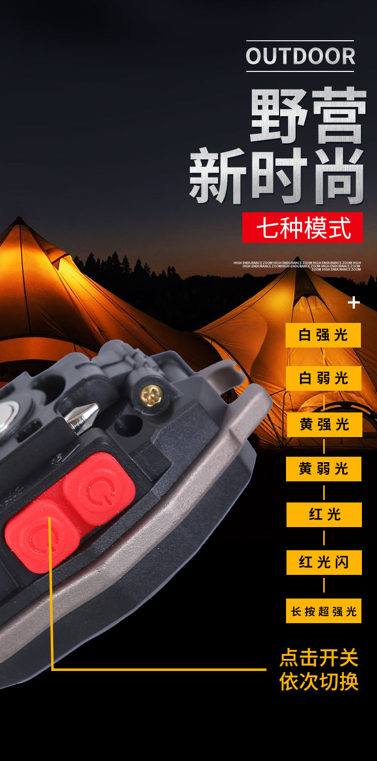 Keychain flashlight, high-intensity charging portable light, portable mini ultra-bright work light, led light, arc lighter pic 7