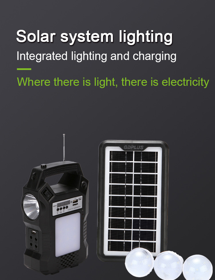 Outdoor portable multi-functional Bluetooth radio MP3 solar emergency light usb mobile phone charging courtyard system light pic 11