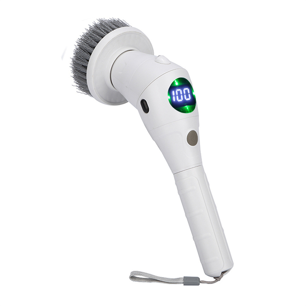The new electric cleaning brush features an 8-in-1 display screen, three-position rotatable night light, and is a multi-functional waterproof wireless cleaning brush pic 36