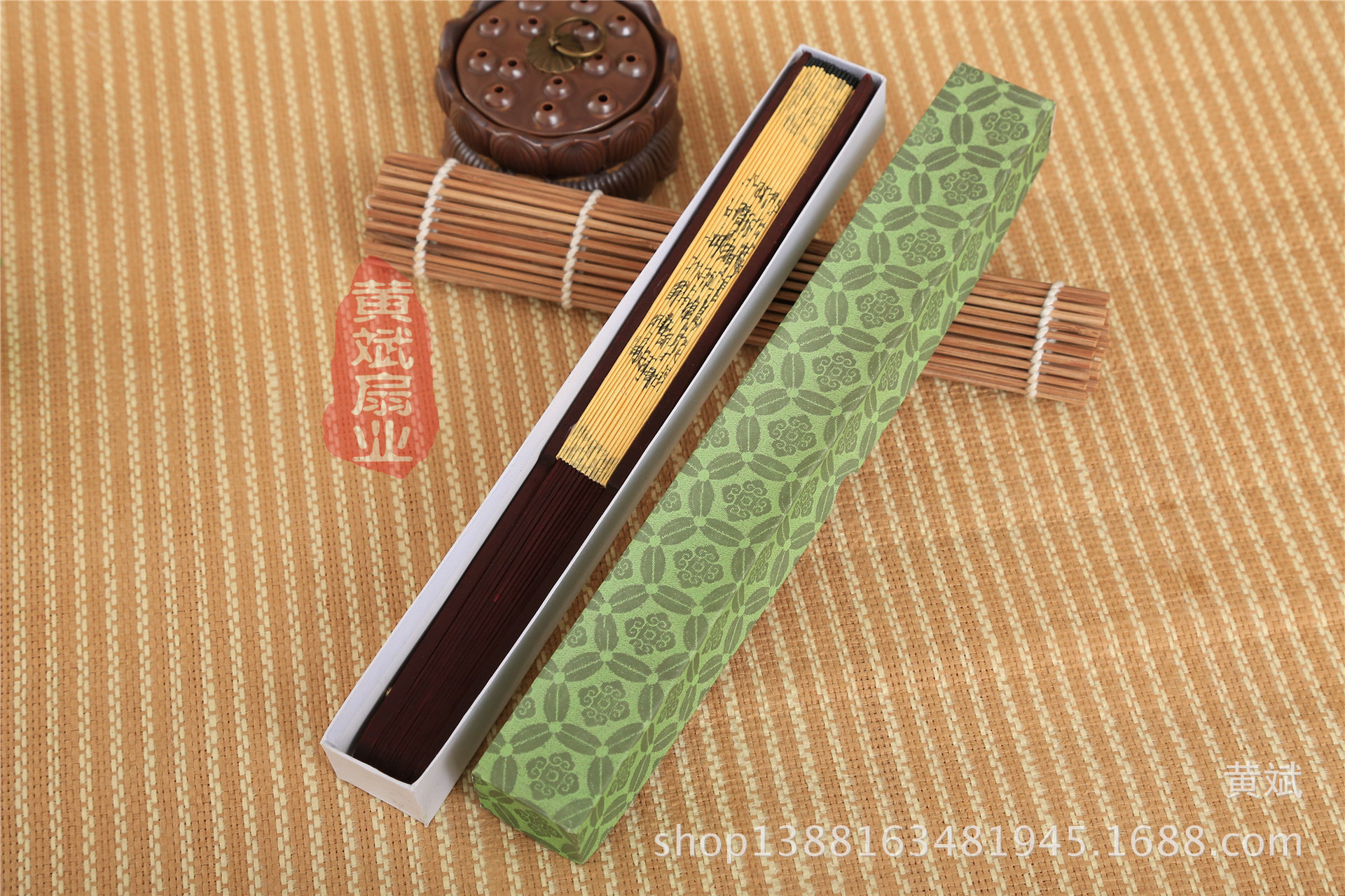 兰亭序版纸质扇盒子 10寸绢扇男扇扇盒 可折叠 网店供应 批发详情7