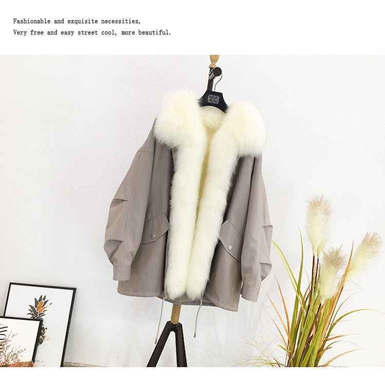 狐狸毛派克服女真毛中长款皮草皮毛一体棉服女2020新款冬季厚外套详情33