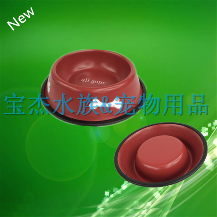 不锈钢狗碗 防滑耐磨烤漆宠物碗 多规格 宠物用品 厂家批发详情13