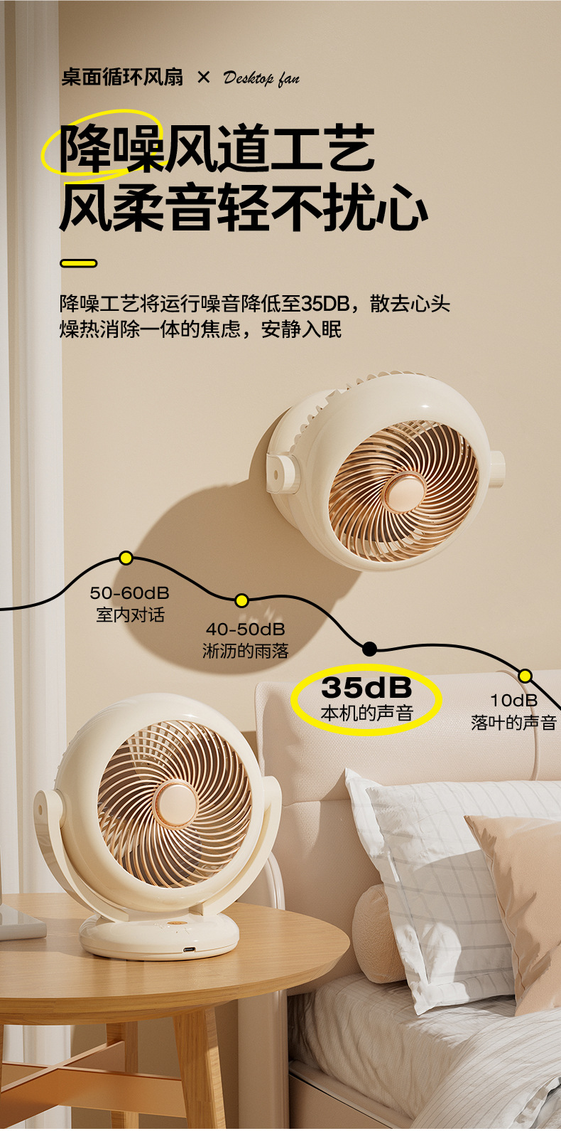 2024新品摇头迷你风扇充电款长续航便携式小风扇台式usb桌面风扇详情10