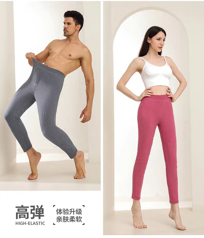 [camel jumbo grueso] pantalones de invierno para hombres pantalones calientes de cintura alta pantalones de protección contra el frío pantalones de algodón con fleece y engrosamiento polainas calientes pic 7