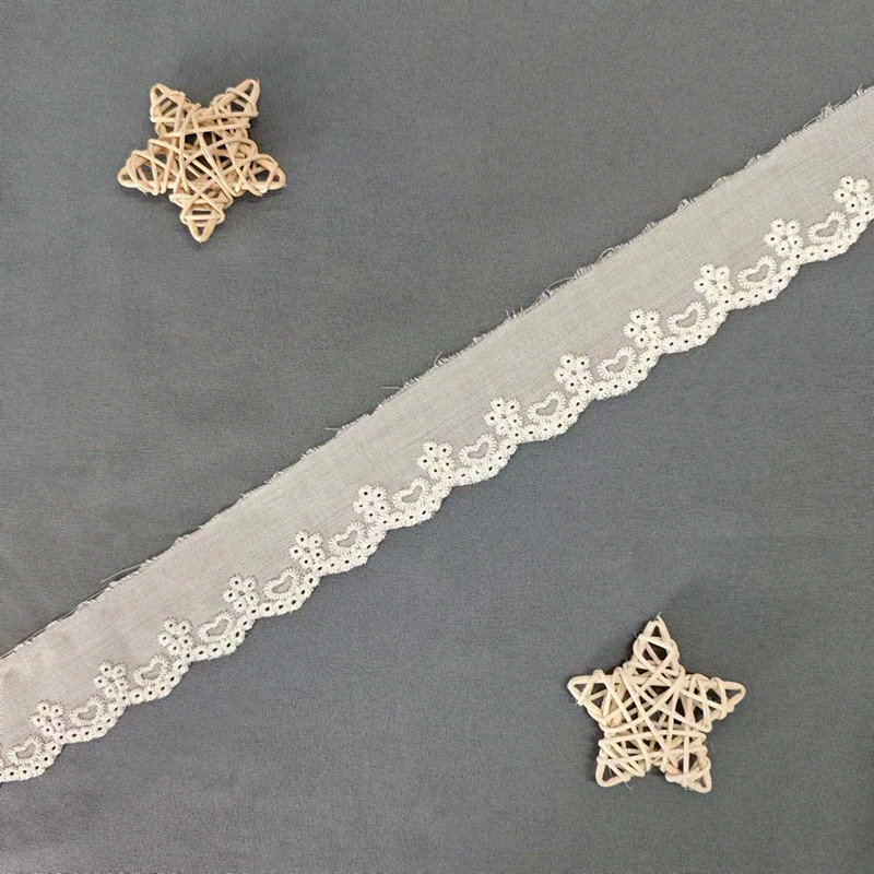 Wholesale of cotton embroidered lace, hollowed-out lace, embroidered skirt hem, clothing accessories, milk silk, perforated, barcode 2.5 pic 103