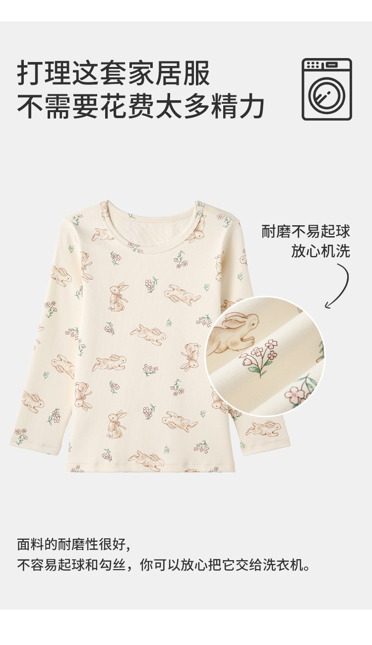 内衣地摊一件代发秋冬新款儿童家居服羊毛拉架卡通女童睡衣A类无骨儿童内衣套装一件代发详情15