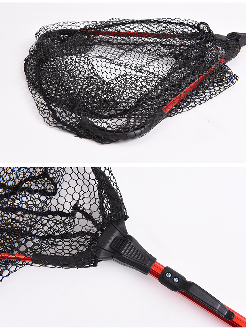 27703 LEO/ Leou [Aluminum Alloy Single Section Triangular Folding Fishing Net] Flying Fishing Hand-drawn Fishing Net Fishing Gear Export pic 10