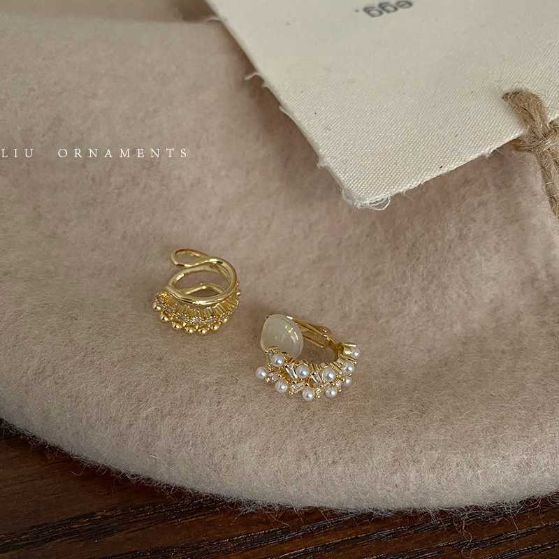 感锆石珍珠耳夹无耳洞气质耳骨夹复古耳饰耳骨夹2022年新款潮详情39