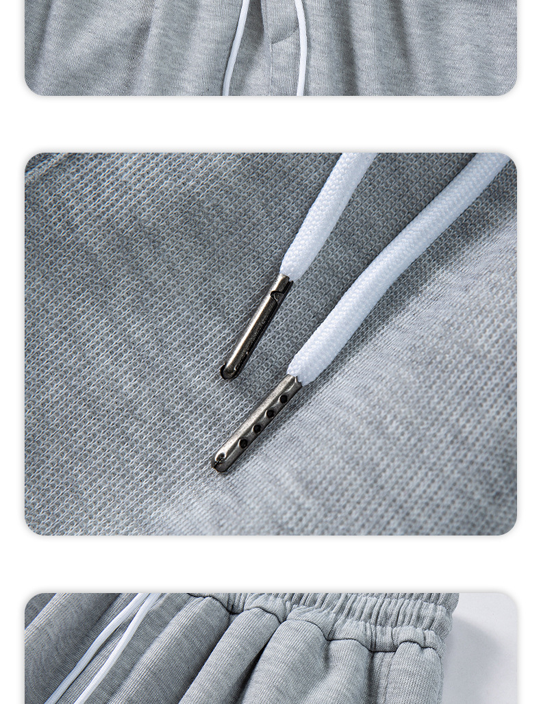 2022 Autumn new collection: Solid-color knitted sweatpants for men, drawstring tapered casual pants, threaded fabric sports pants for men pic 13