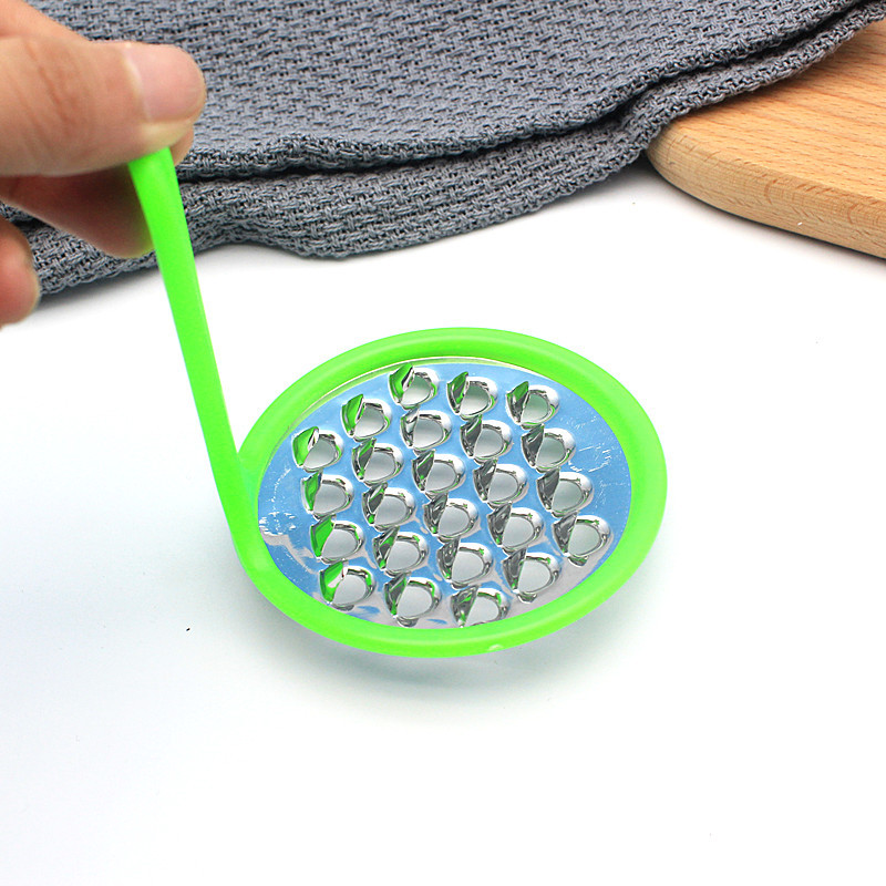 Plastic-handled cold jelly scraper, cold skin scraper, stainless steel scraper, large-hole cold jelly pic 4