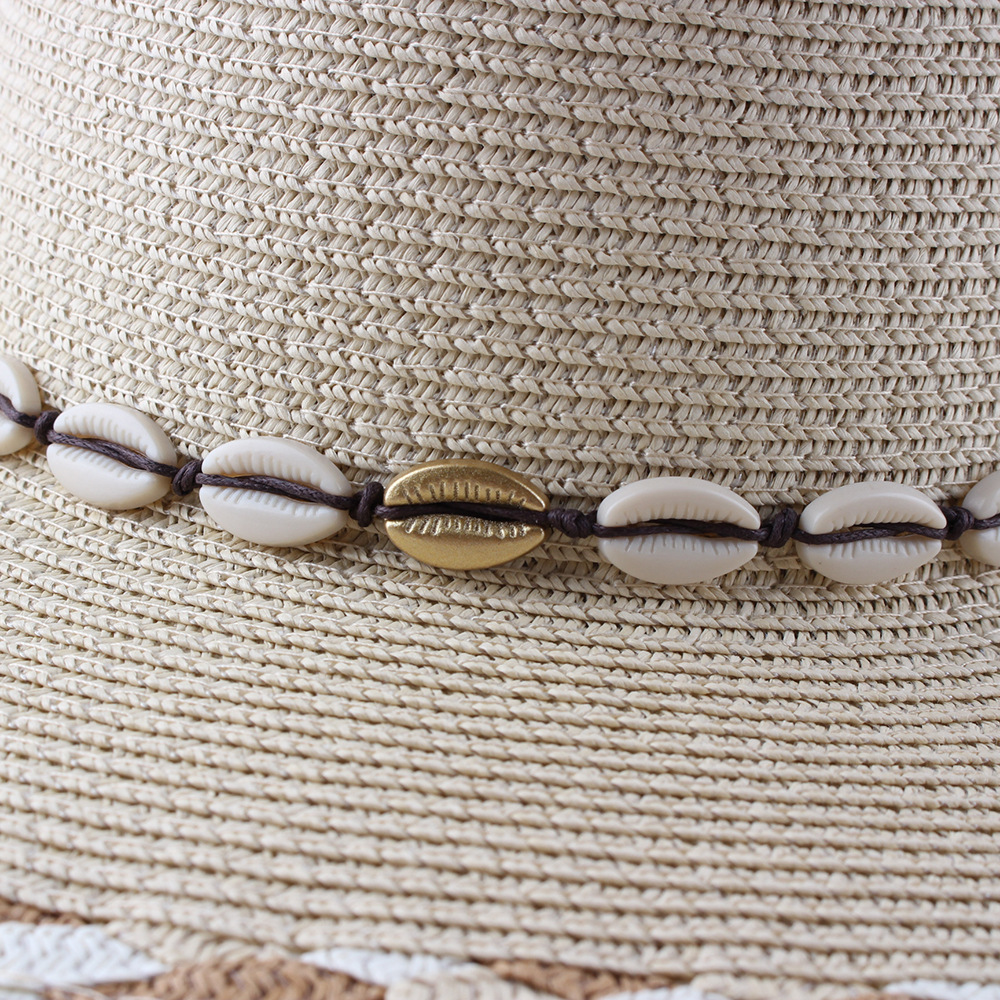 Protector solar Señora Gran longitud trenzada visera sombrero nuevo estilo sombrero de moda mujer versión coreana primavera verano viaje playa sombrero de paja personalizado pic 7