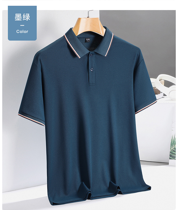polo杉男夏季休闲商务上衣薄款翻领T恤百搭短袖男装详情11