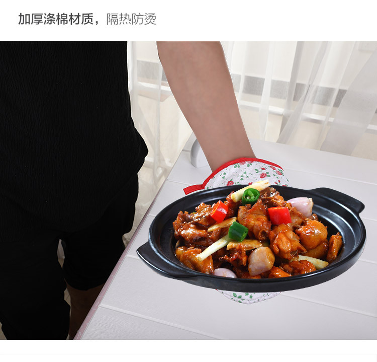 Non-woven fabric microwave gloves for foreign trade, high-temperature resistant baking gloves, heat-insulating and anti-slip gloves pic 9