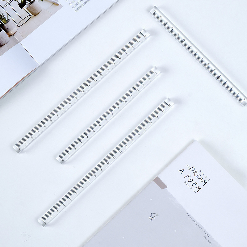 简约透明亚克力直尺正方体尺方棒尺15cm学生绘图测量加厚方形直尺YL060-MQ2060-15详情19