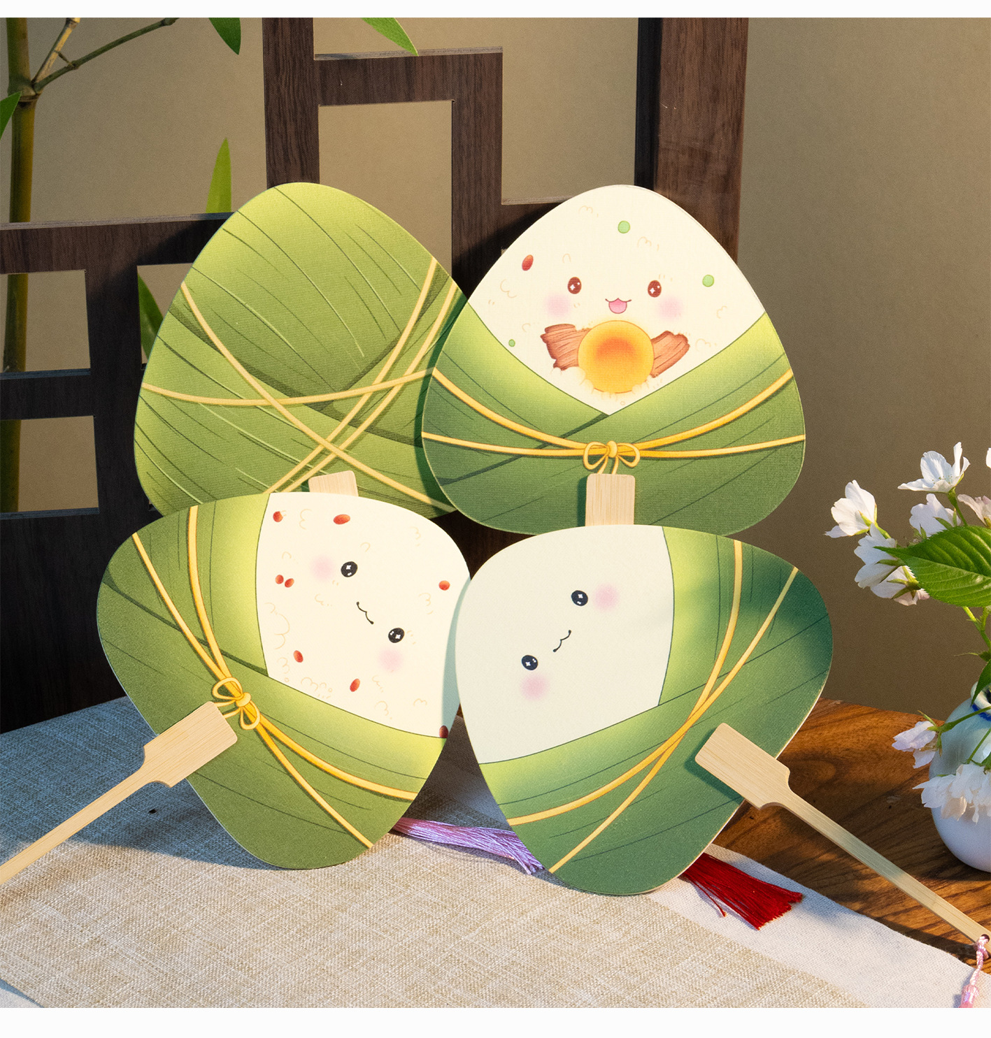 端午节团扇diy漂漆专用扇子创意迷你粽子扇景区摆摊文创礼品漆扇详情12