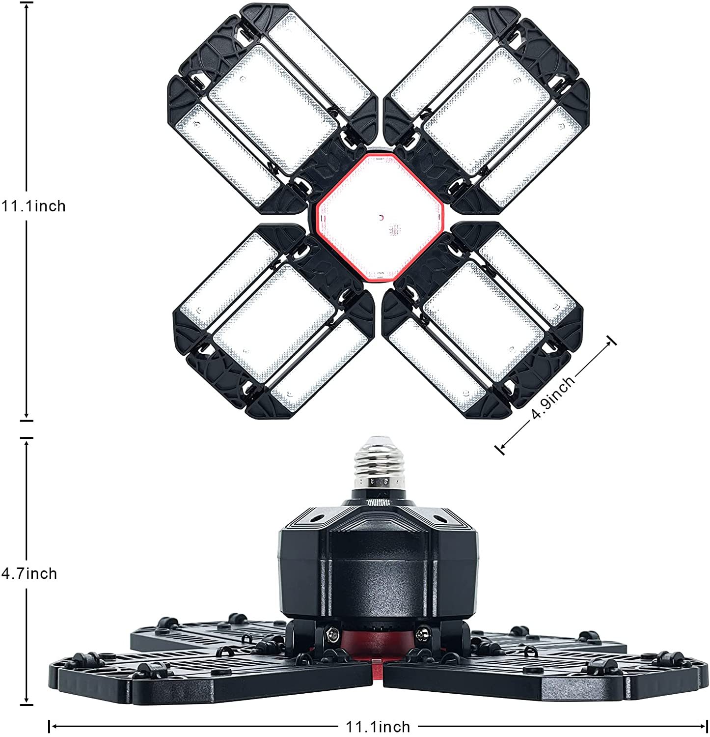 مصابيح الكاراج المطوية 200W150W من طراز LED المستودعات هي مخصصة للاستخدام عبر الحدود pic 12