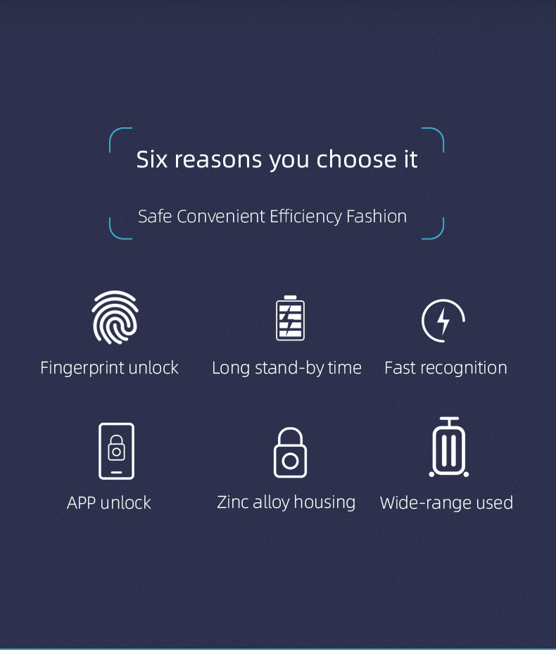 Fingerprint lock, graffiti APP, smart lock, warehouse door, dormitory storage cabinet, bicycle padlock, hidden combination lock pic 2