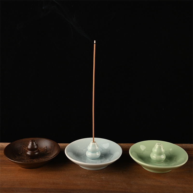 Portable incense stick, celadon incense stick, ceramic incense burner, household indoor agarwood and sandalwood incense burner, simple incense stand pic 2