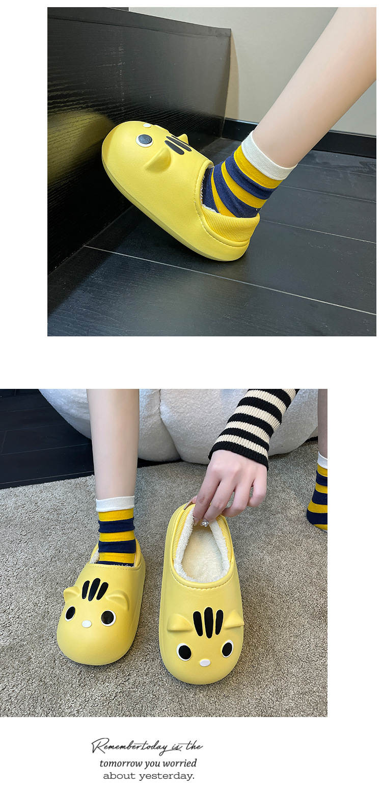 防水棉拖鞋女冬季家居室内防滑毛拖加绒拖鞋包跟厚底棉鞋男士批发详情13