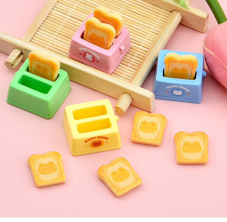 New cute food toys, bread toaster resin accessories, diy ornaments, cream glue phone case, fridge magnet accessories pic 4