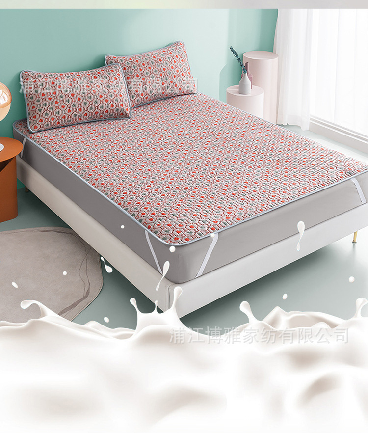 Class A quality baby and maternity grade summer folding mat bed summer cooling pad latex mat three-piece set, machine-washable wholesale pic 12