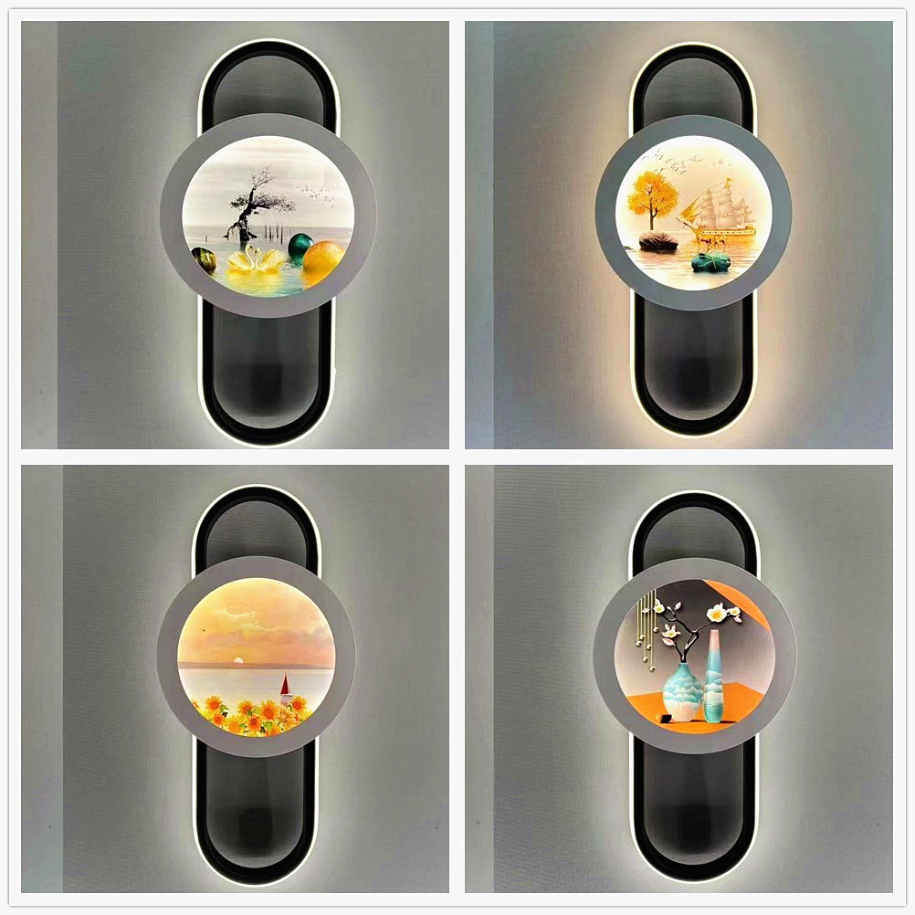 Influencerled wall lamp sala de estar basalto luminosidad pintura decorativa nuevo estilo chino lámpara de casa dormitorio lámpara de cabecera wholesale pic 2