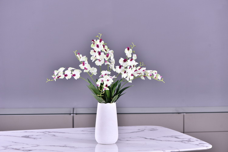 Factory direct sales of high-end artificial dendrobium, wholesale of artificial flowers with leaves, home decoration of Phalaenopsis and Lanjin artificial plants pic 21