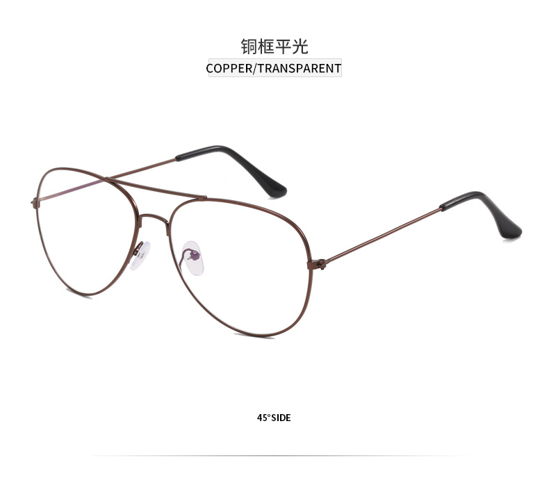 工厂批发男款时尚金属框太阳镜多色商务风飞行员蛤蟆通用款墨镜详情26