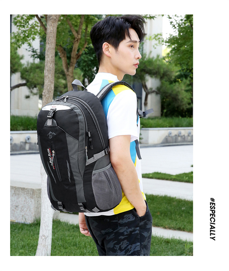 供应新款简约户外登山包男女双肩包运动书包休闲旅行旅游背包详情26