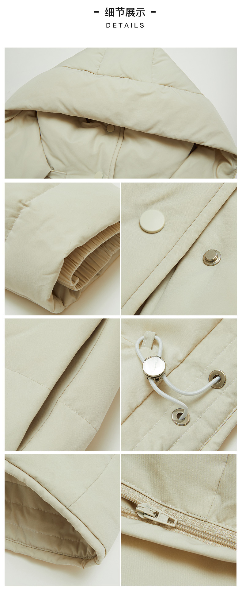 Jiazehua 2022 New 90-down quilt style down jacket for women, knee-length, loose, thick and hooded, warm for women pic 15