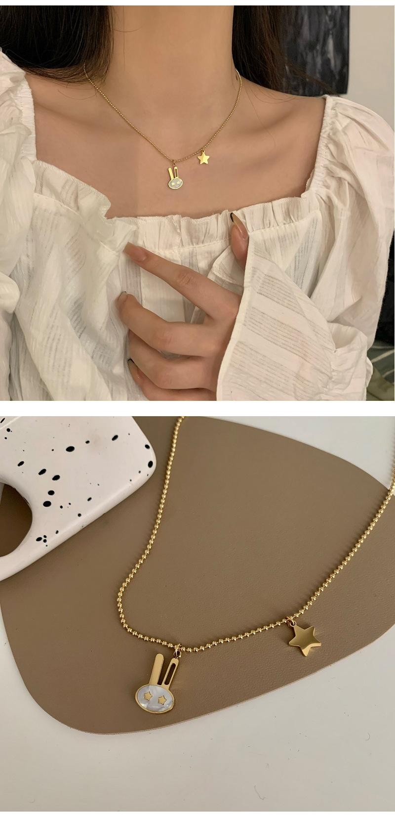 Titanio acero collar mujer inglés número mariposa pequeña cintura bruta clavícula gargantilla influencers en vivo el mismo estilo no se pierde color accesorios marea pic 19
