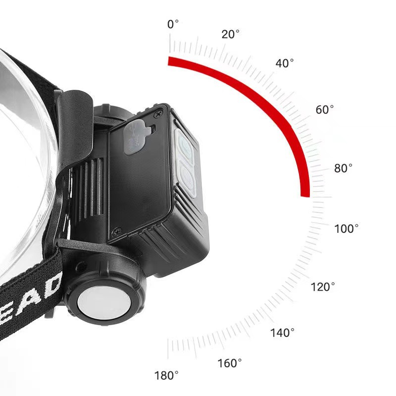 Smart sensing usb charging headlamp, strong bald head, portable night fishing lamp, night running headlamp, outdoor night fishing lamp pic 4