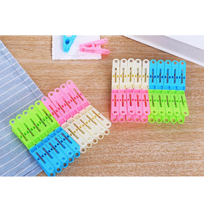Sock drying clips, spring clips, windproof clothes drying clips, quilt drying clips, anti-slip plastic racks, 20 pieces each pic 20