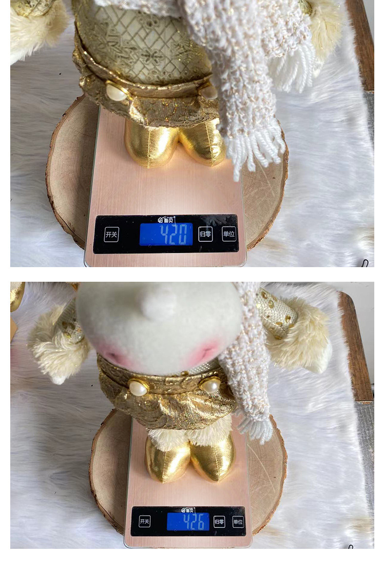 港之恋跨境圣诞老人雪人圣诞节伸缩公仔金色圣诞节站姿玩偶装饰品 1详情10