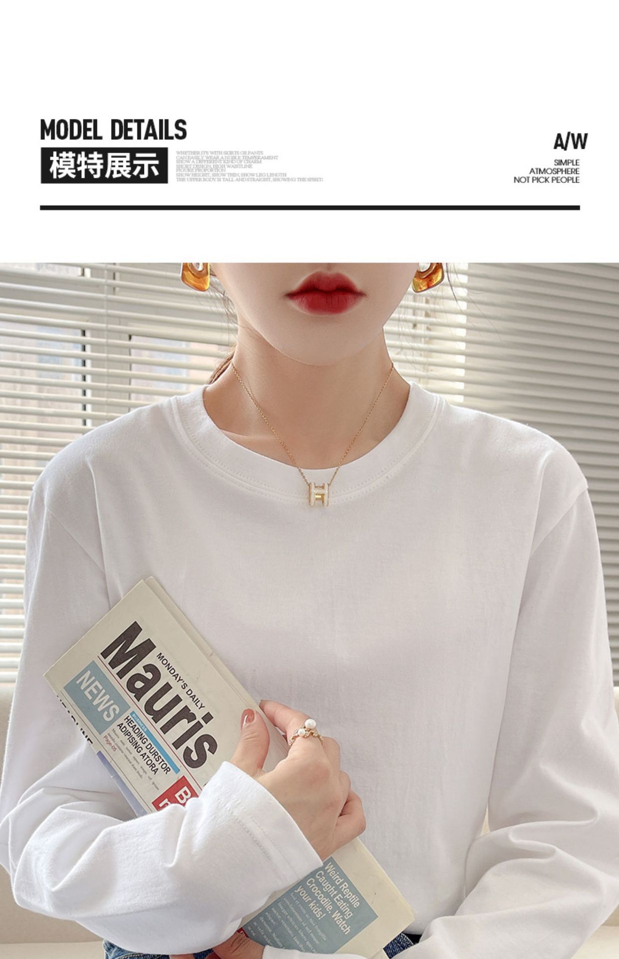 日系重磅长袖t恤女宽松纯棉情侣上衣打底衫秋款白色体恤男女同款详情19