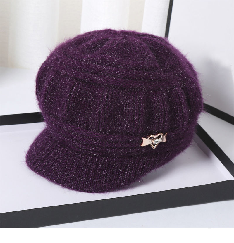 冬天保暖南瓜帽女加绒加厚奶奶毛线帽中老年人针织帽老太太帽子详情12