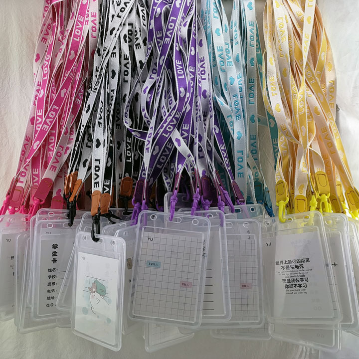 A1312 1.5 wide letter student card holder, lanyard, neck hanger, two-yuan store, 2-yuan store, street stall, night market hot sales source pic 5