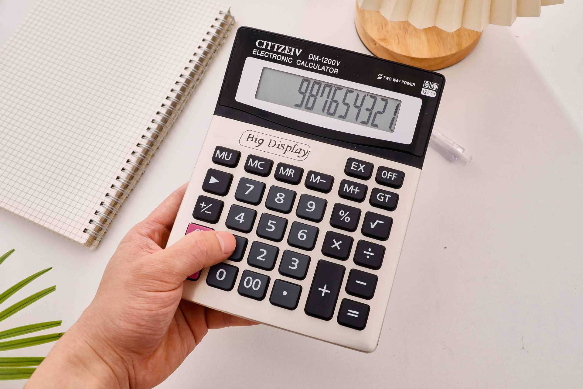 DM-1200V calculator, 12-digit large-screen calculator, accounting, finance, office and business calculator pic 3