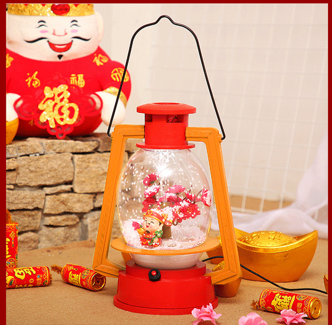 New Year 2020: God of Wealth Snowfall, Music, Wind Lanterns, Home window display decorations, New Year gifts pic 7