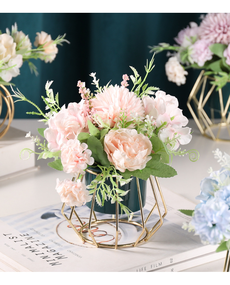 Light luxury home artificial potted plant artificial flower small ornaments, living room and dining room table decoration artificial flowers and artificial plant potted plants pic 11