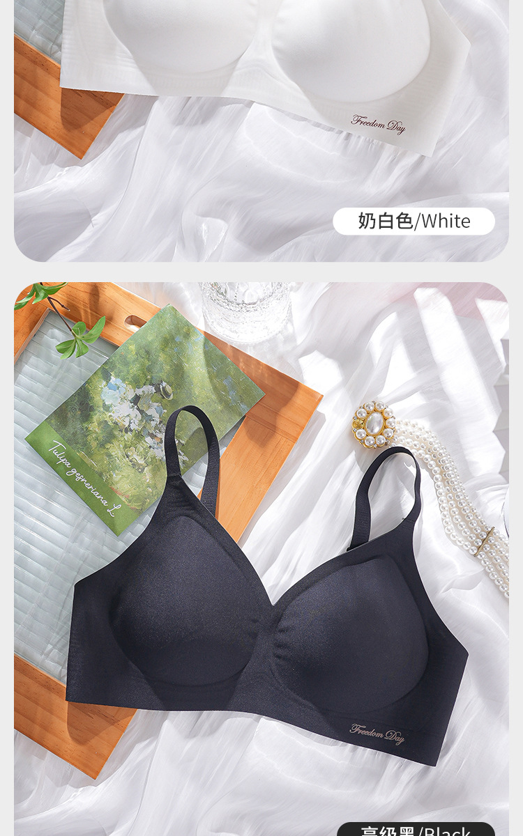 调整型无钢圈透气聚拢小胸收副乳无痕汕头内衣薄款夏季美背文胸女详情22