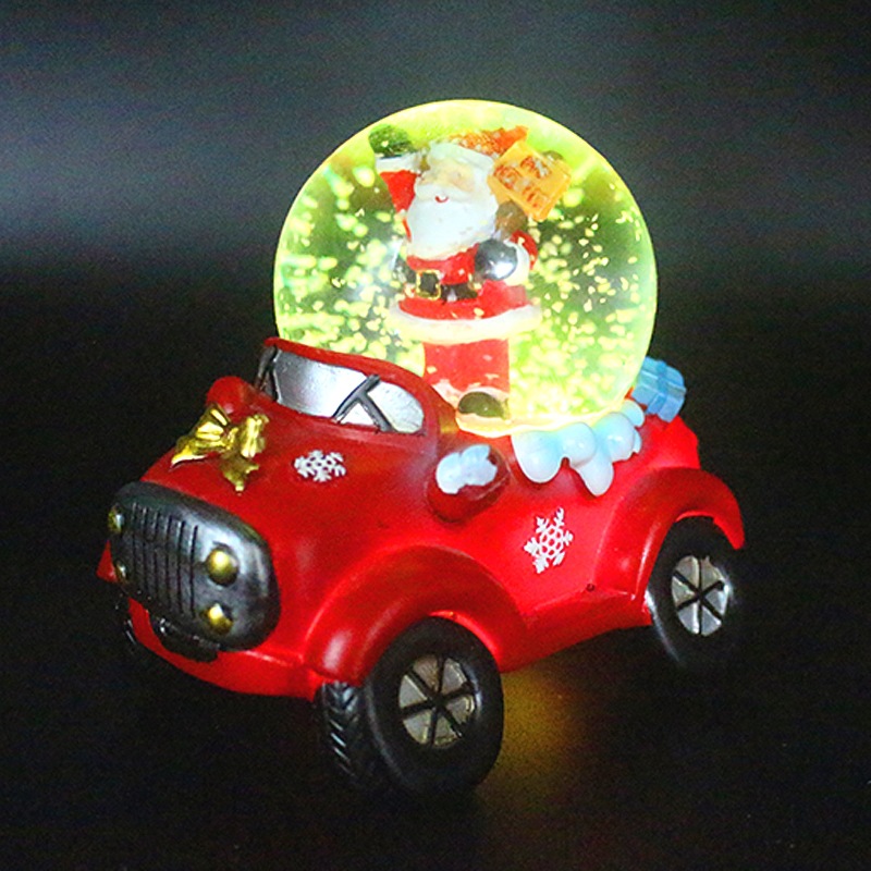 New Christmas crystal balls, luminous water balls, seven-color flashing snowflakes, glass balls, Christmas gift ornaments and decorations pic 1