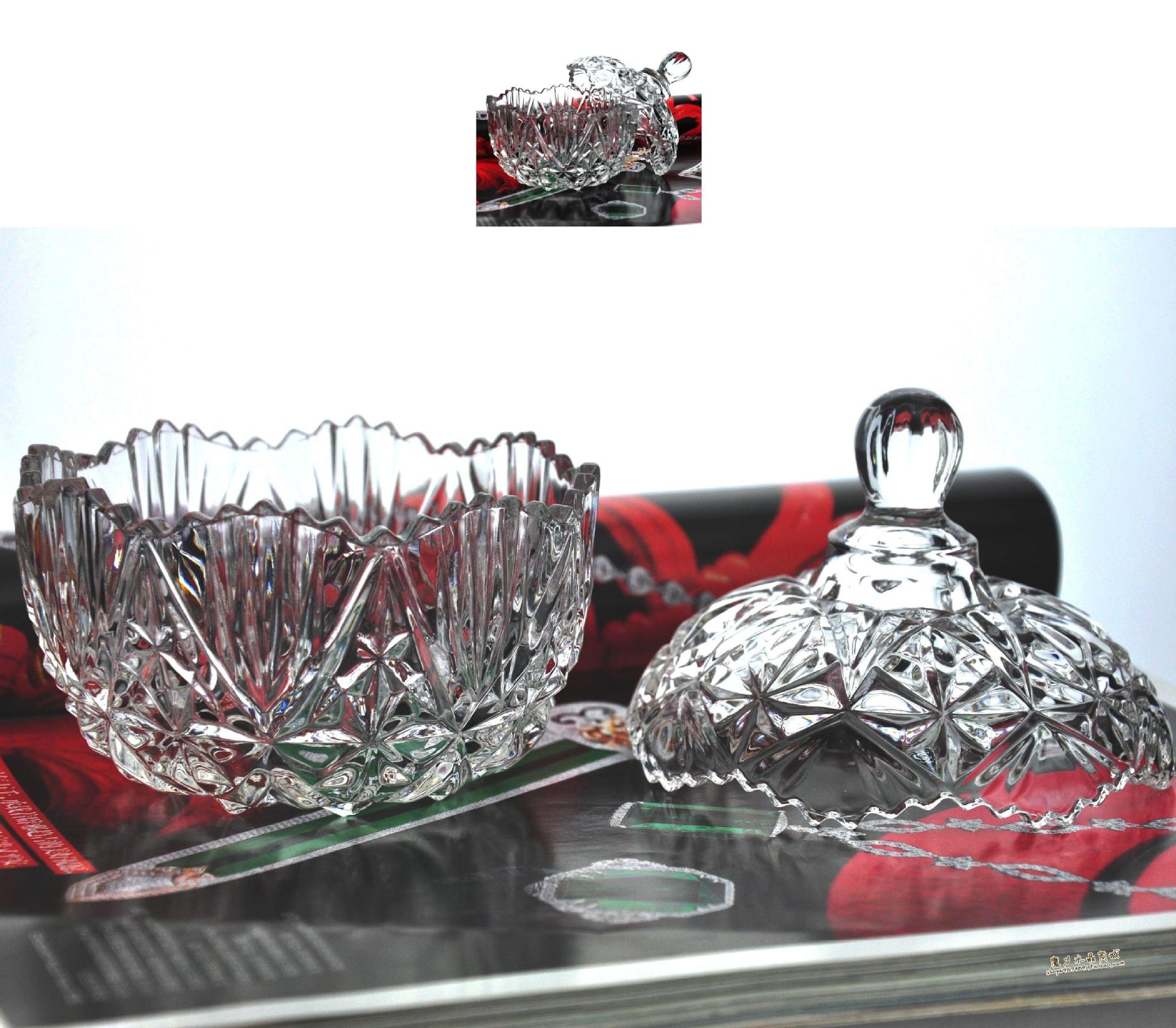 彩色琉璃玻璃糖果罐欧式储物罐干果罐礼物家居装饰创意玻璃糖缸详情6