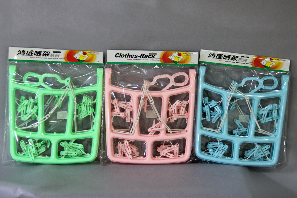 晾晒用品16头圆形袜子毛巾内裤晒衣架 塑料晾晒架详情10