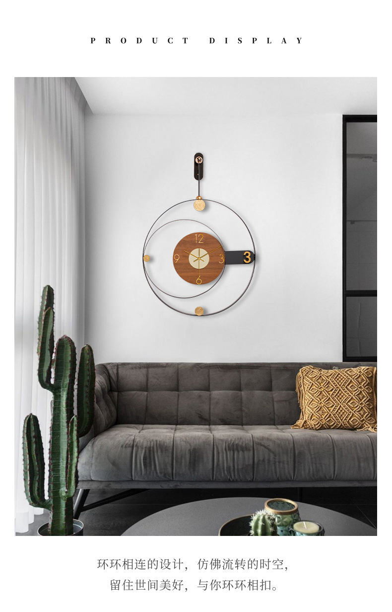Fuxiao decoración del hogar luz nórdica relojes de pared de lujo para la sala de estar influencers para el hogar relojes de comedor modernos relojes de pared creativos relojes de pared pic 6