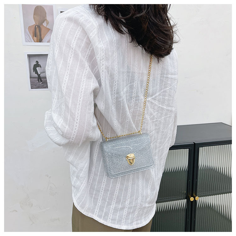 2021夏季新款PVC果冻包mini时尚花边小方包化妆包单肩斜挎ins女包详情51